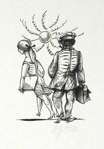 Hirsch, Karl-Georg -  -  - Ohne Titel (Studentenpaar)