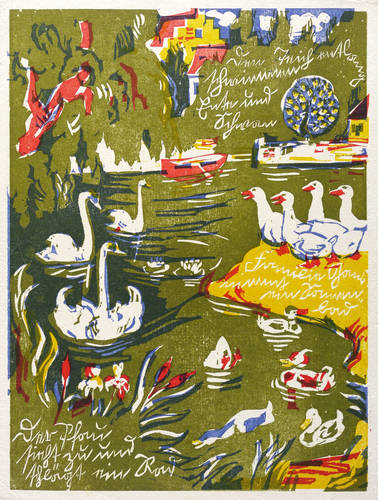 Schubert, Otto - Bilderbuch für Tyll und Nele - Bilderbuch für Tyll und Nele - Den Teich entlang schwimmen Ente und Schwan