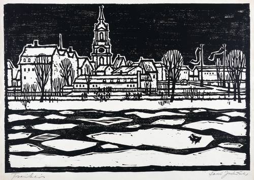 Jockusch, Horst -  -  - Treibeis (Neustädter Ufer Dresden)