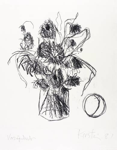 Schmidt-Kirstein, Helmut -  -  - Blumenvase mit Frucht