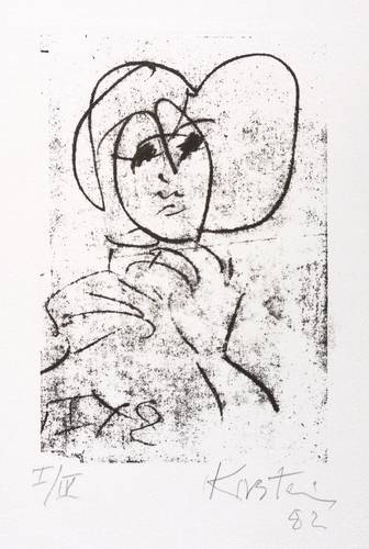 Schmidt-Kirstein, Helmut -  -  - Aufblickendes Mädchen