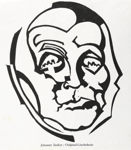 Zenker, Johanne -  -  - Ohne Titel (Stilisierter Kopf)