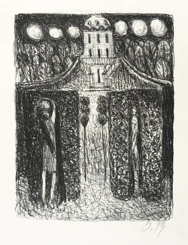 Juza, Werner -  -  - Liebespaar vorm Fasanenschlösschen (Moritzburg)