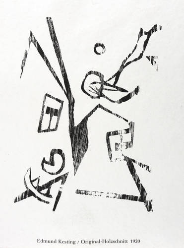 Kesting, Edmund -  -  - Lineare Komposition mit zwei Fensterformen und Hausgiebeln