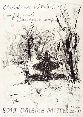 Wahl, Christine - Ausstellungsplakat Galerie Mitte Dresden - Ausstellungsplakat Galerie Mitte Dresden - Brunnenanlage