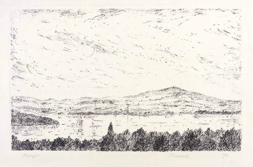 Lewinger, Ernst -  -  - Bewaldetes Ufer