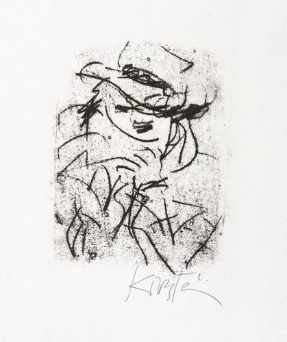 Schmidt-Kirstein, Helmut - Mädchen - Mädchen - Mädchen mit tiefer Hutkrempe