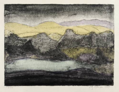 Schreiter, Elly -  -  - Flusslandschaft (Elbsandstein)