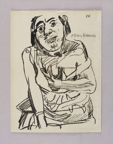 Kokoschka, Oskar -  -  - Sitzende Frau (Mädchenbildnis)