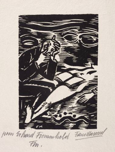 Masereel, Frans -  -  - Ohne Titel (Lesender mit Akt)