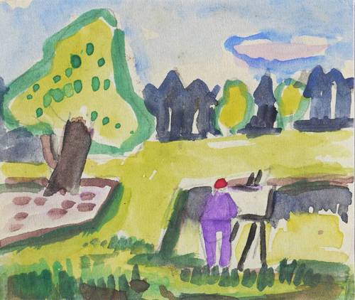 Wolfgang, Alexander -  -  - Maler in der Landschaft (I)