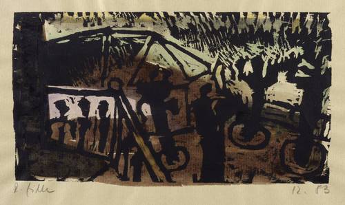 Zille, Rainer -  -  - Ohne Titel (Blick in den Garten)