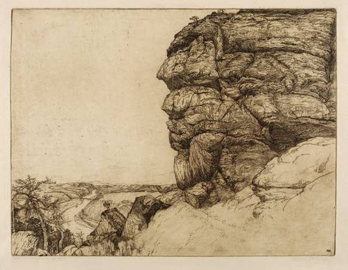 Steiniger, Ferdinand -  -  - Blick vom Lilienstein ins weite Land