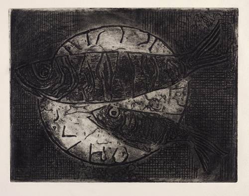 Lachnit, Wilhelm -  -  - Stillleben (Fischteller)