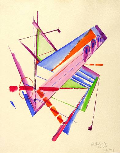 Deutscher Zeichner -  -  - Abstrakte Komposition