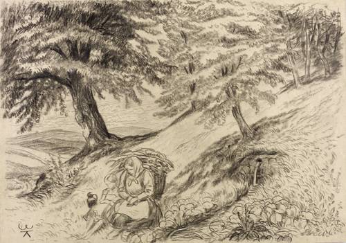 Enderlein, Karl -  -  - Holzsammlerin