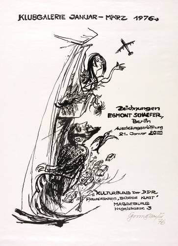 Schaefer, Egmont - Ausstellungsplakat Klubgalerie Magdeburg - Ausstellungsplakat Klubgalerie Magdeburg - 