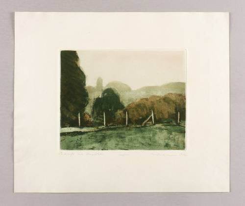 Butzmann, Manfred -  -  - Landschaft mit Zaunpfählen