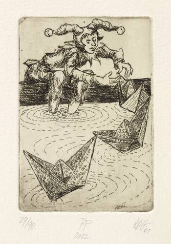 Holzhauer, Klaus-Peter -  -  - Narr mit Papierschiffchen