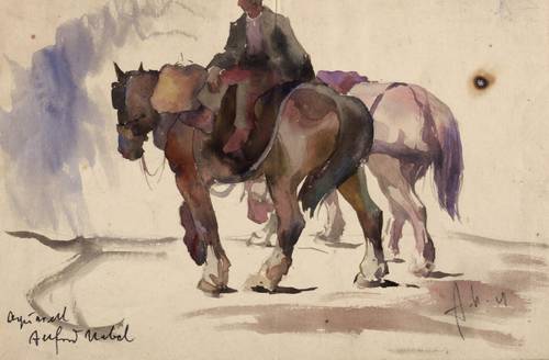 Uebel, Alfred -  -  - Zwei Pferde