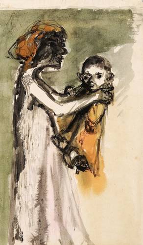 Langner, Reinhold -  -  - Mutter mit Kind