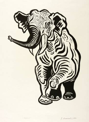 Deutscher Grafiker -  -  - Elefant