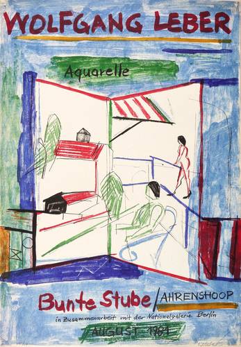 Leber, Wolfgang - Ausstellungsplakat Bunte Stube Ahrenshoop - Ausstellungsplakat Bunte Stube Ahrenshoop - Aquarelle