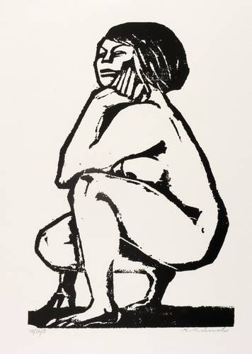 Münch, Armin -  -  - Großer kauernder Akt