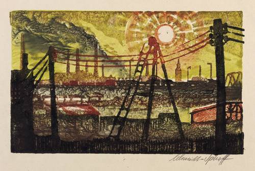 Schmidt-Uphoff, Hans Erich -  -  - Industrielandschaft Zwickau