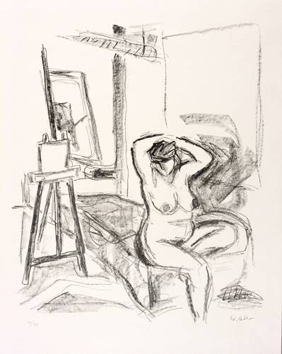 Leber, Wolfgang -  -  - Akt im Atelier