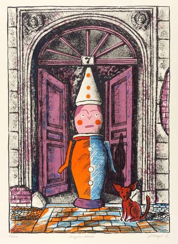 Deutscher Grafiker -  -  - Straßentheater