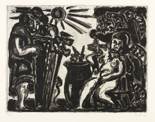 Hein, Günter -  -  - Akt im Weinberg