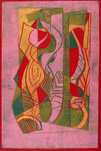 Deutscher Grafiker -  -  - Ohne Titel (Zwei plastische Figuren)