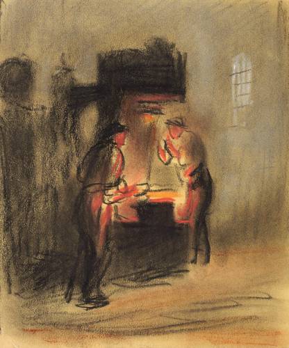 Enderlein, Karl -  -  - Zwei Arbeiter an der Maschine