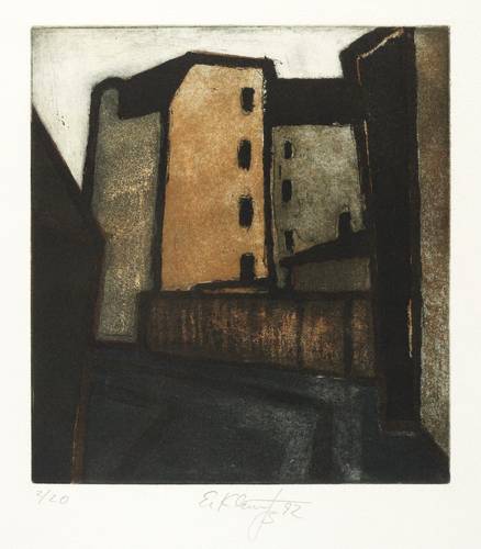 Klauß, Eberhard -  -  - Ohne Titel (Hinterhof)