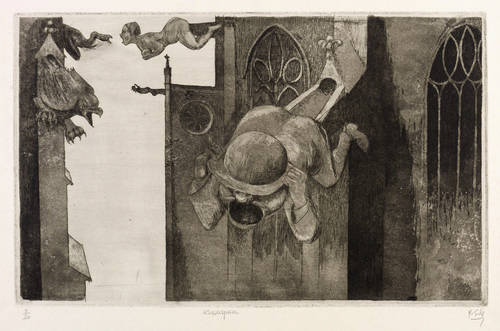 Escher, Hans -  -  - Wasserspeier (Gotische Kathedrale)