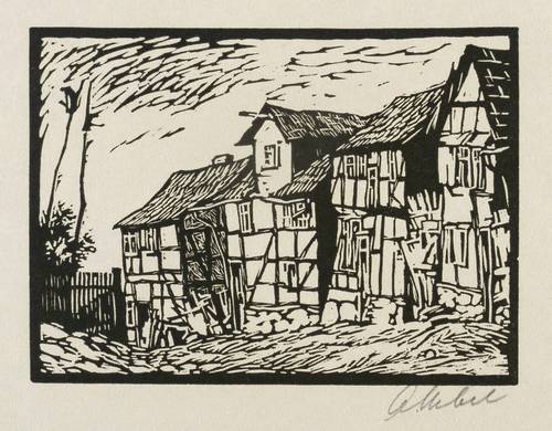 Uebel, Alfred -  -  - Alte Fachwerkhäuser