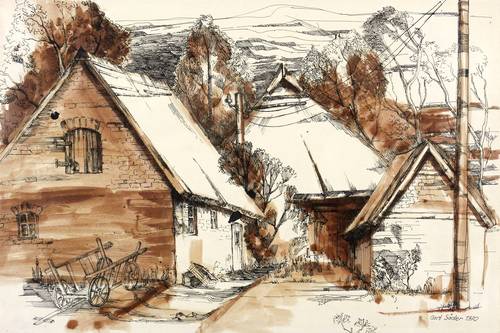 Söder, Gert -  -  - Gehöft auf Mönchgut (Insel Rügen)