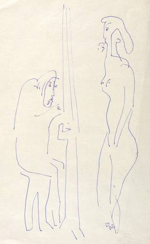 Witz, Ignacy -  -  - Sitzender und Frauenakt