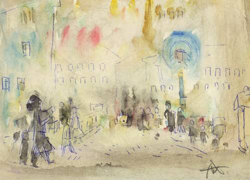 Wolfgang, Alexander -  -  - Abendliche Stadt