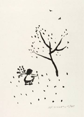 Mohr, Arno -  -  - Blumenpflückendes Mädchen