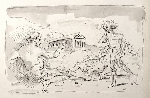 Peuker, Wolfgang -  -  - Antikisierende Szene