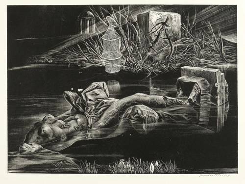 Richter, Günter -  -  - Schiffsplanken unter stürmischem Himmel