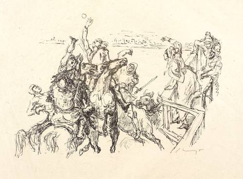 Slevogt, Max - Der Eisenhans - Der Eisenhans - Der Jüngling fängt den von der Königstochter geworfenen goldenen Apfel