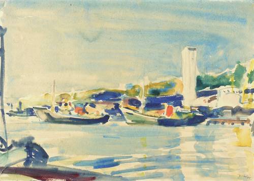 Georgi, Hanns -  -  - Im Hafen von Sassnitz