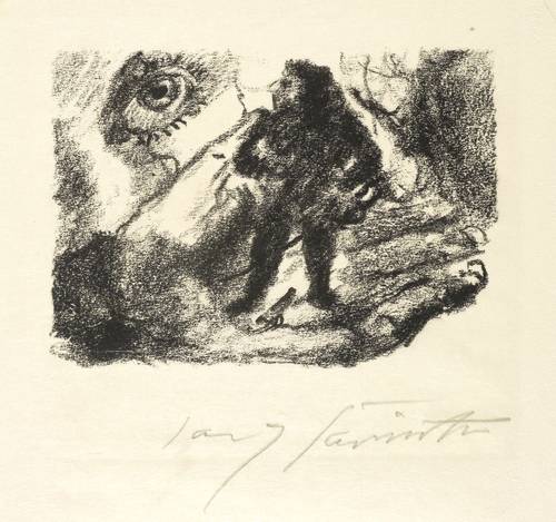 Corinth, Lovis - Gullivers Reise ins Land der Riesen - Gullivers Reise ins Land der Riesen - Gulliver in Glumdalclitchs Hand