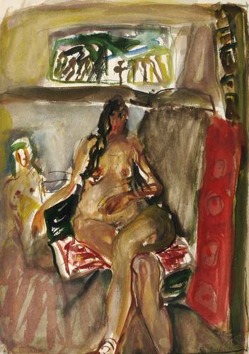 Leifer, Horst -  -  - Aktmodell im Zimmer