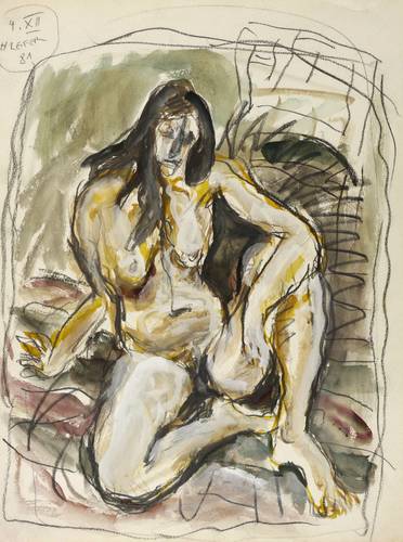 Leifer, Horst -  -  - Kauernder Akt
