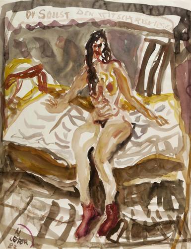 Leifer, Horst -  -  - Sitzender Akt (Du sollst den Kitsch riskieren)