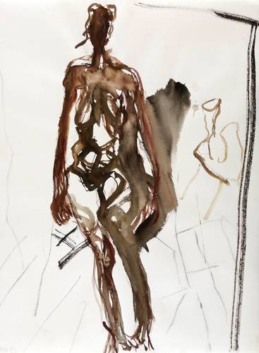 Leifer, Horst -  -  - Stehender Akt mit hängenden Armen